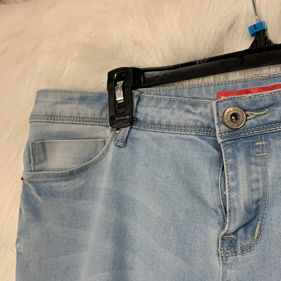 Elite Jeans, Women’s Ripped light wash hollow out sz 13/14 - Picture 4 of 8